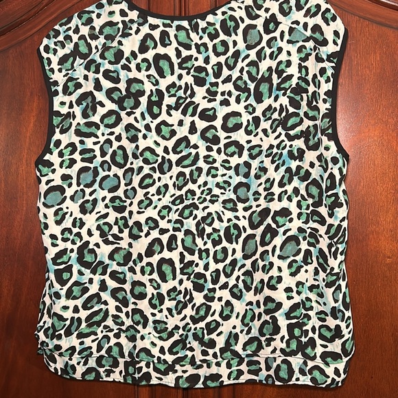 Cabi - Jungle Top Cheetah Leopard Tank Blouse Green M - Picture 4 of 9